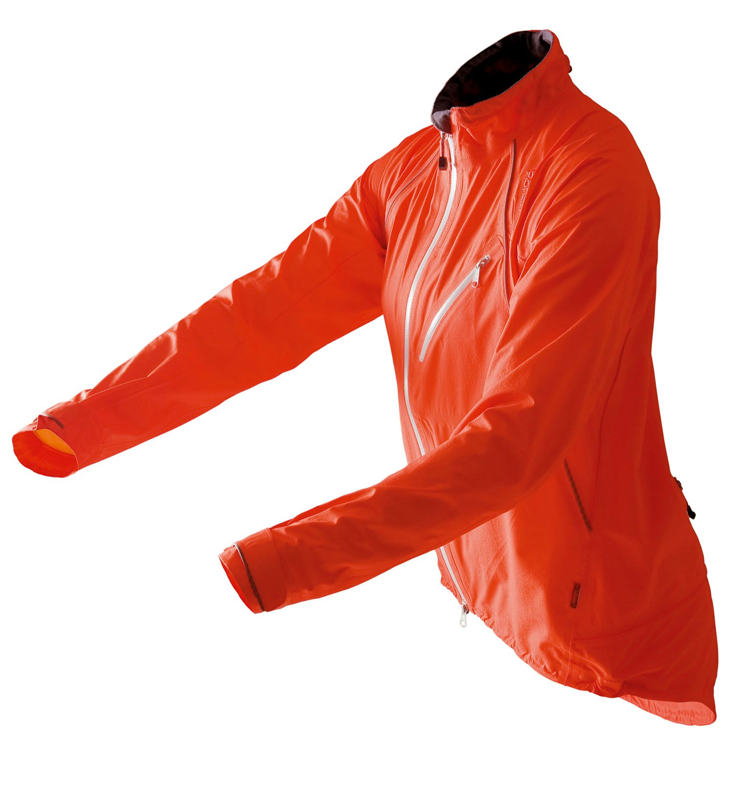 orange waterproof cycling jacket