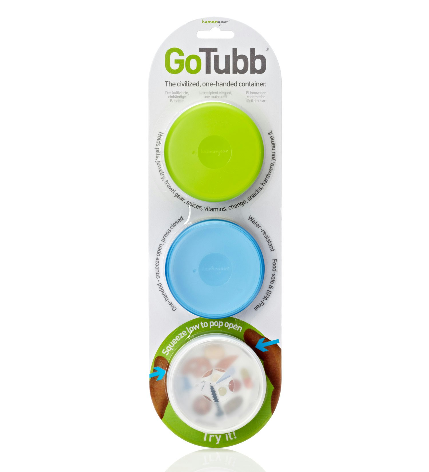 GoTubb Medium Travel Containers 3 Pack